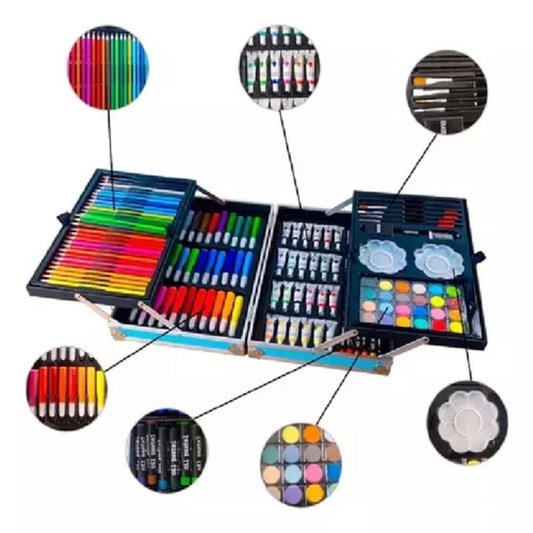 Kit/set De Arte Dibujo Maletin Metalico